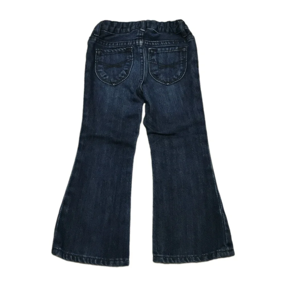 Baby Gap 1969 2 Years Favorite Flare Dark Denim Blue Jeans Adjustable Sides 2T